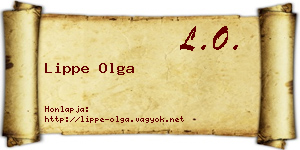 Lippe Olga névjegykártya